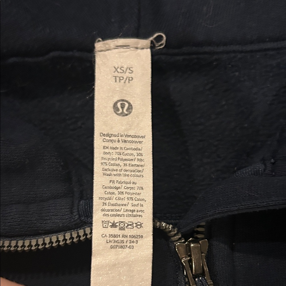 lululemon athletica Navy Blue Scuba Hoodie - Picture 2 of 2